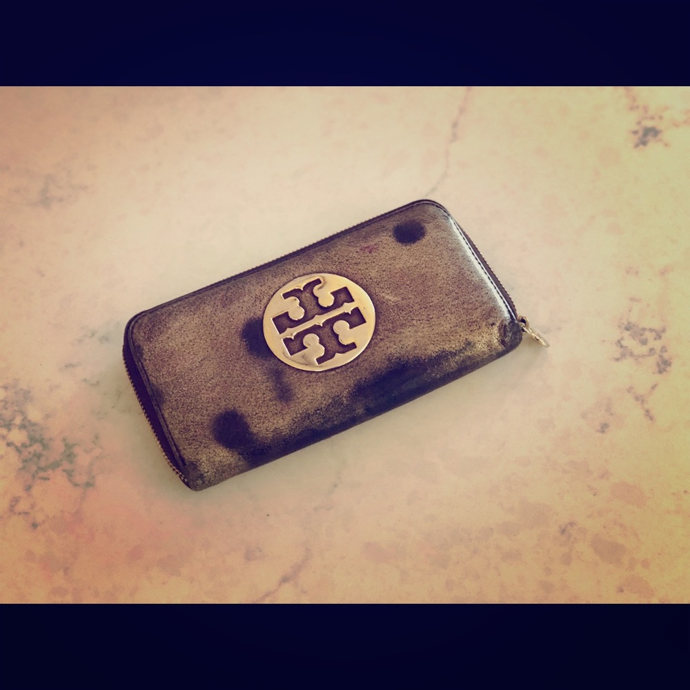 Tory Burch metallic wallet